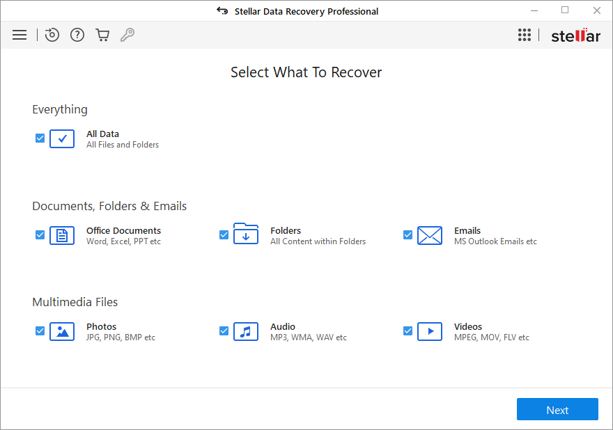 Stellar Data Recovery In Action (Printscreen).